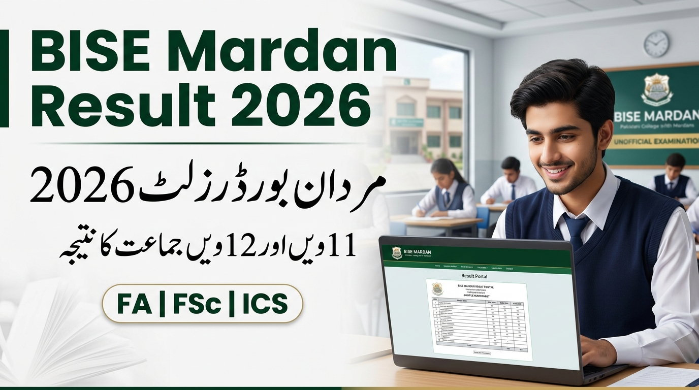 BISE Mardan Result 2026 FA, FSc, 11th & 12th Class