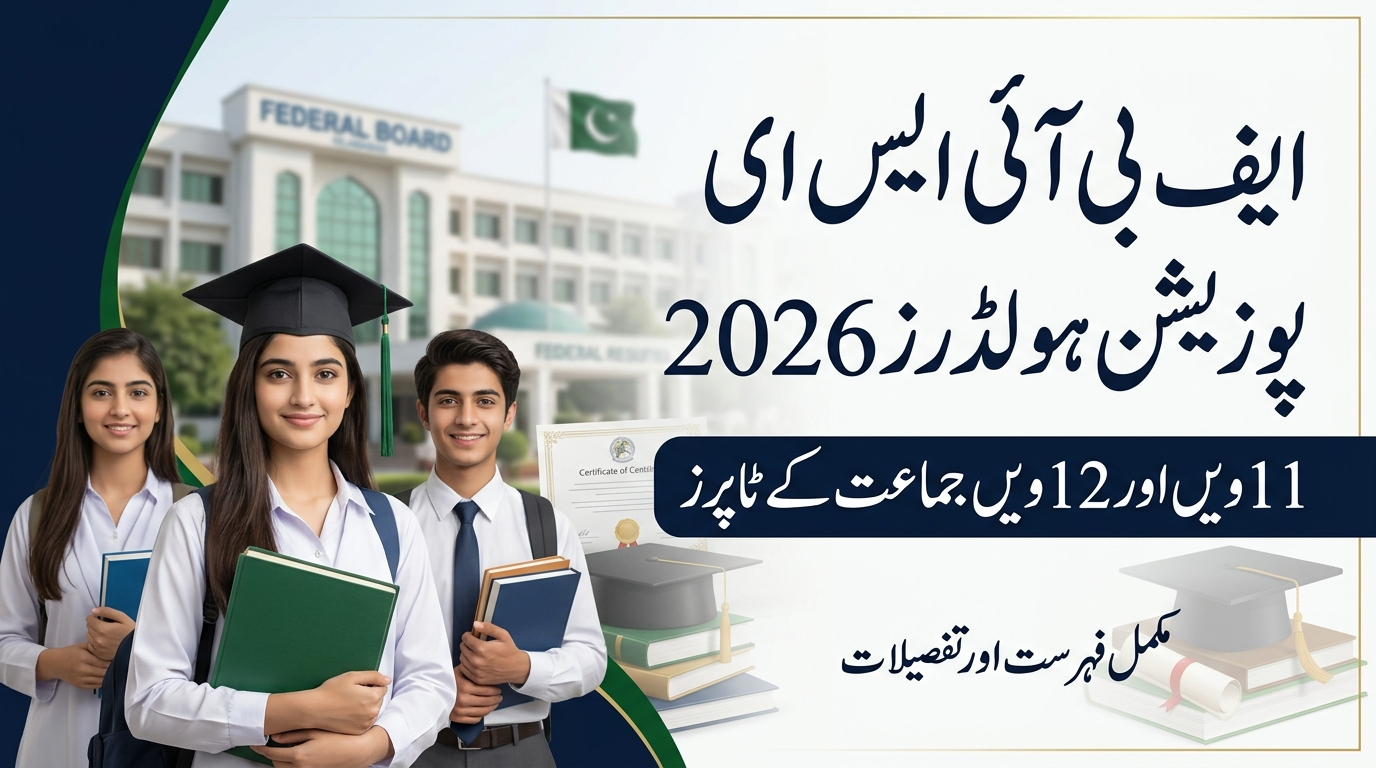 FBISE HSSC Position Holders 2026 – Class 11 & 12 Toppers List